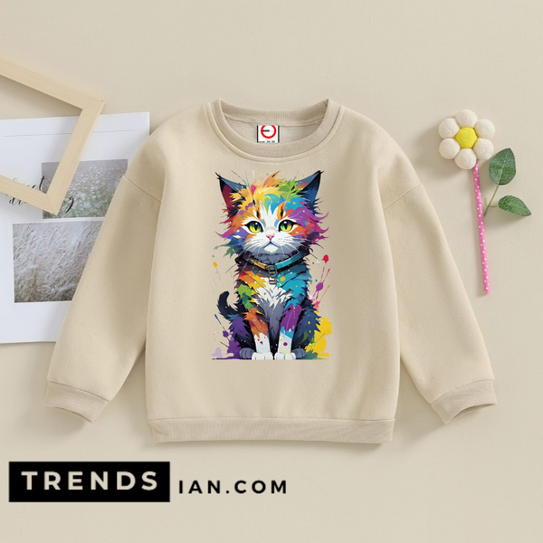 cat  Sweatshirt Kids Boys & Girls