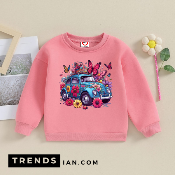 Cute cars. Sweatshirt Kids Boys & Girls