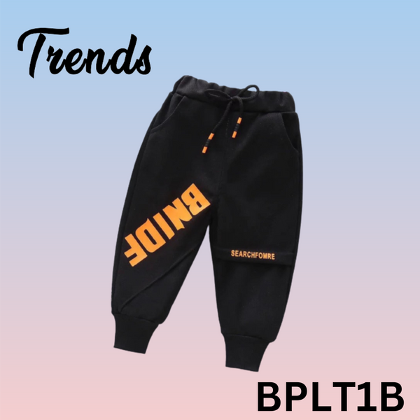 BNIDF Black Joggers Pants Kids Boys & Girls