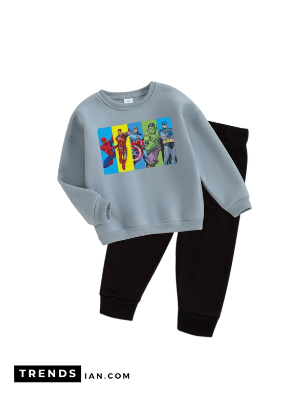 Batman Sweatshirt Children's Two-Piece Sets bgb