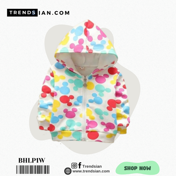 Hooded Kids Boys & Girls Premium Quality White